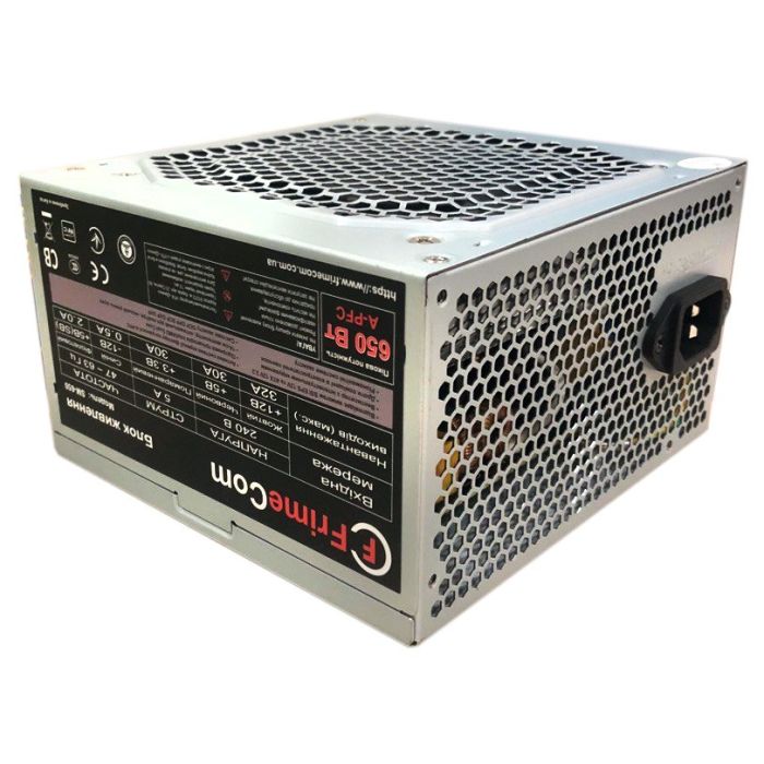 Блок живлення FrimeCom SM650 650W, 12см, без кабеля живлення