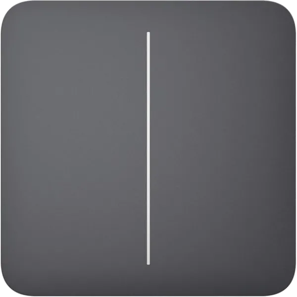 Ajax SoloButton (2-gang) [55] graphite кнопка Кнопка двоклавішного вимикача