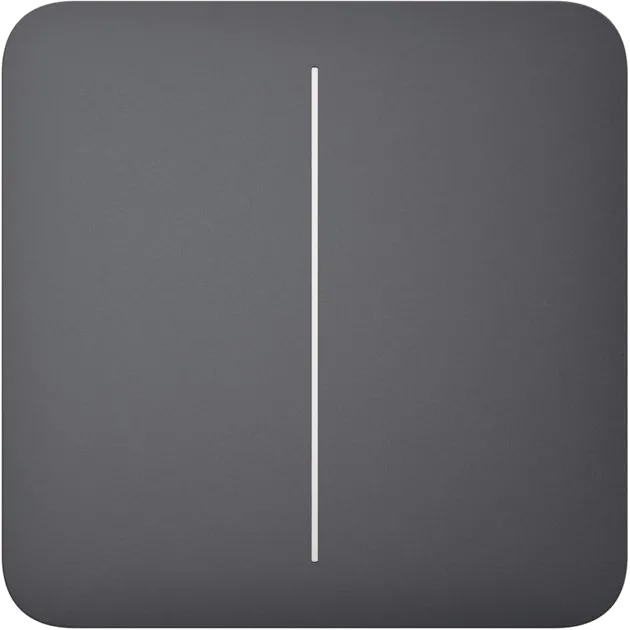 Ajax SoloButton (2-gang) [55] graphite кнопка Кнопка двоклавішного вимикача
