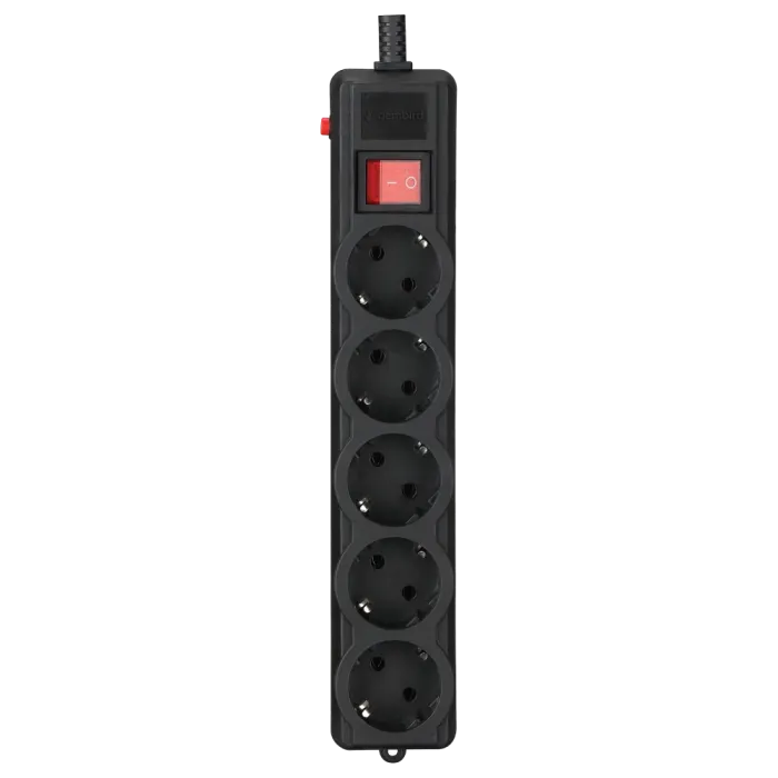 Gembird SPG5-G-15B-PRO 4.5 м кабель 5 розеток Мережевий фільтр