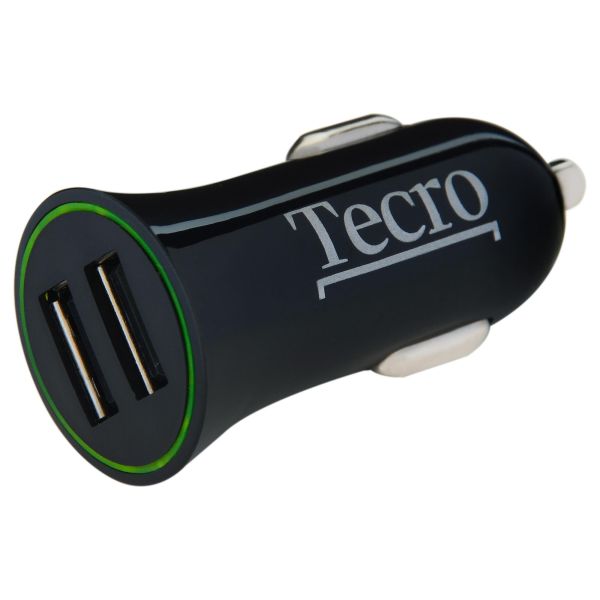 Автомобільний зарядний пристрій Tecro (2USBх2.1A) Black (TCR-0221AB)