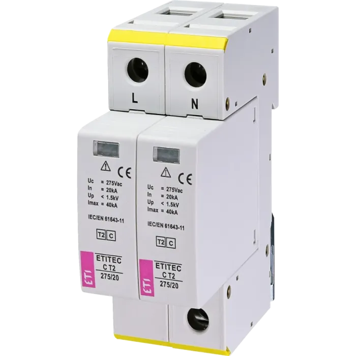 ETI TEC C T2 275/20 (2+0) 2p Обмежувач перенапруги