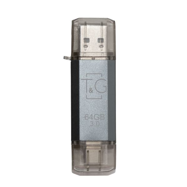 Флеш-накопичувач USB 3.0 64GB Type-C T&G 009 Star Series Silver (TG009TC-64GSL3)