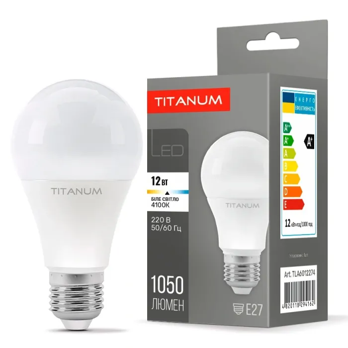 TITANUM A60 12W E27 4100K 220V LED лампа