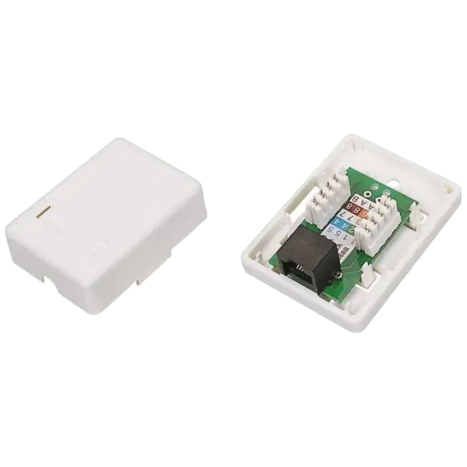 EServer 1хRJ45 UTP CAT5e Розетка комп'ютерна одинарна