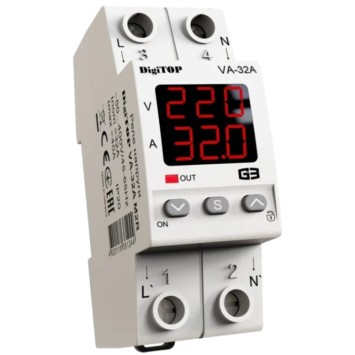 DigiTop VА-32A M2R Реле напруги