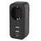 VIDEX ONCORD з/з 1п 2.4A 2USB+USB-C Black Мережевий адаптер з заземленням