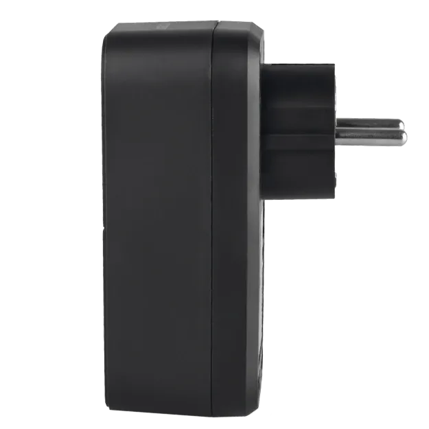 VIDEX ONCORD з/з 1п 2.4A 2USB+USB-C Black Мережевий адаптер з заземленням