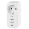 VIDEX ONCORD 1п 2.4A 2USB+USB-C Мережевий адаптер Type-C з заземленням