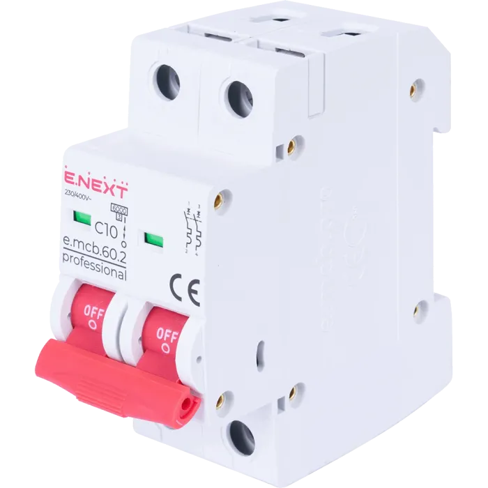 Enext e.mcb.pro.60.2.C 10 new, 2р, 10А, C, 6кА new Модульний автоматичний вимикач