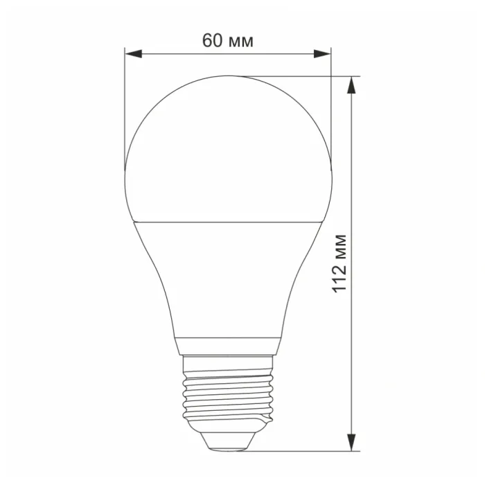 VIDEX A60е 10W E27 3000K 220V LED лампа