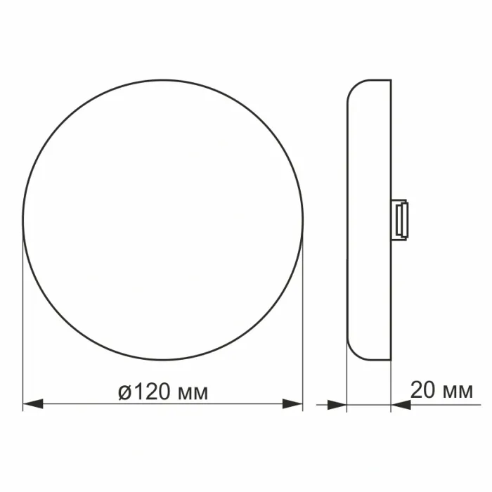 VIDEX 15W 4100K 220V LED світильник безрамний круглий