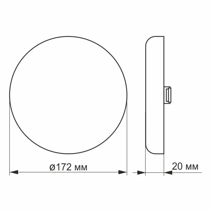 VIDEX 24W 4100K 220V LED світильник безрамний круглий