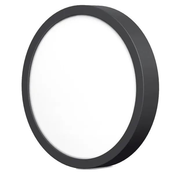 VIDEX 18W 5000K Black LED світильник круглий накладний