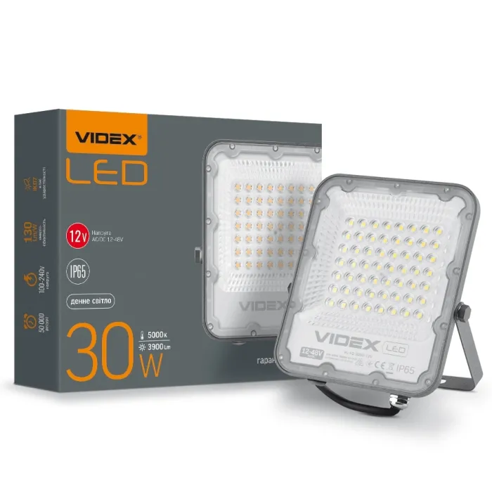VIDEX PREMIUM 30W 5000K 12-48V LED прожектор