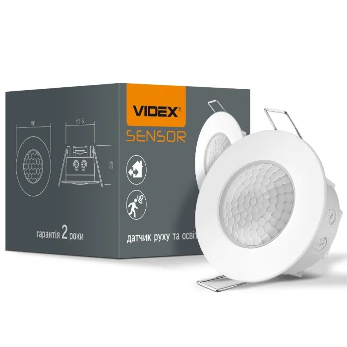 VIDEX VL-SPR17W 220V Датчик руху та освітлення інфракрасний