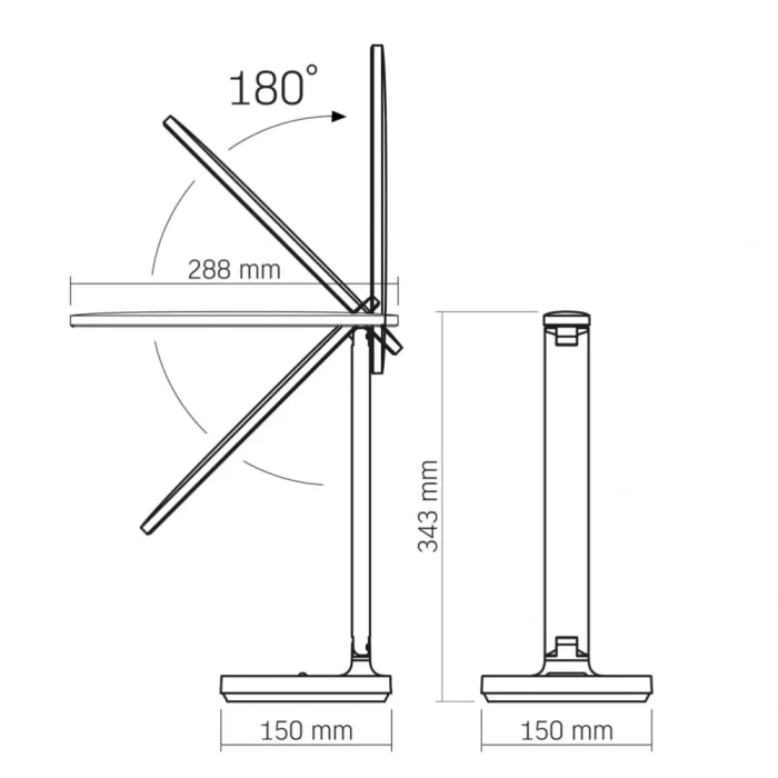 VIDEX VL-TF16W 5W 1800-5000K LED лампа настільна з акумулятором