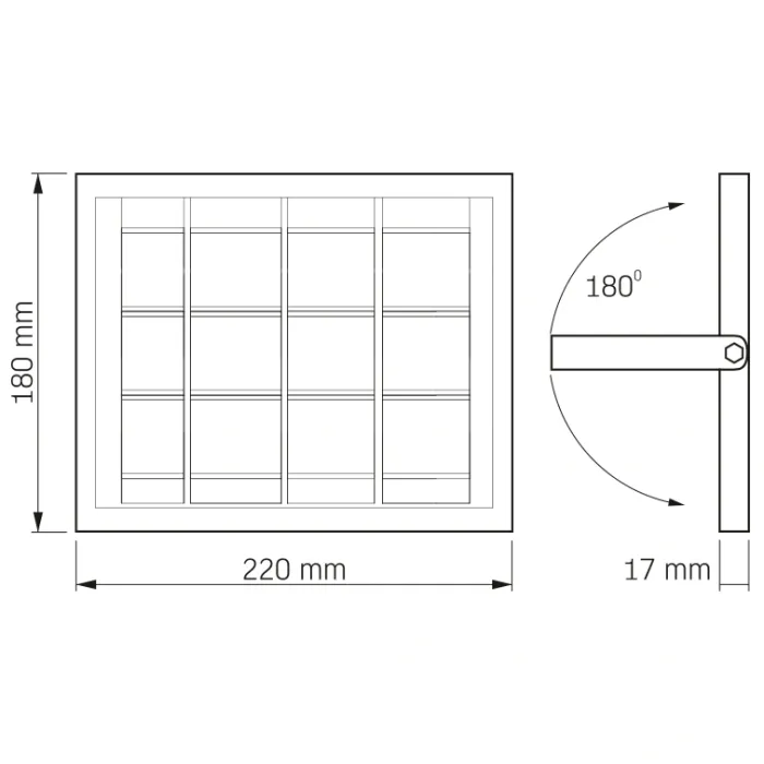 VIDEX 500Lm 5000K 3.2 V LED прожектор автономний